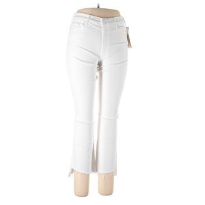 Mother The Insider Crop Step Fray Jeans Women's 32 White Fairest Of Them All NWT